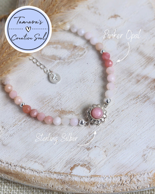 Bracelet en opale rose
