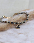 Bracelet Jaspe Dalmatien - Doré