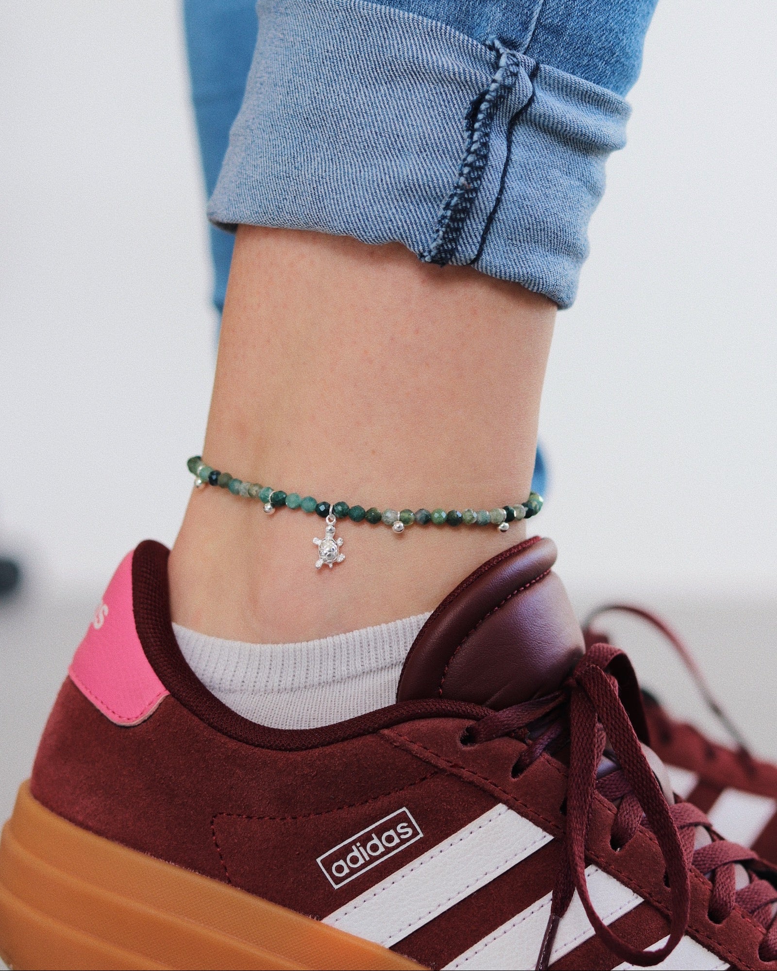 Moss Agate Anklet