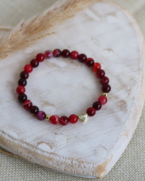 Armband Achat Rot