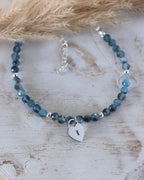 Bracelet aigue-marine fermoir