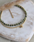 Doppel-Fusskette Olive