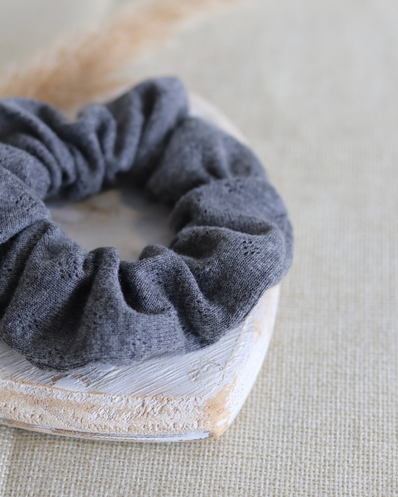 Scrunchie "Pointelle Grey"