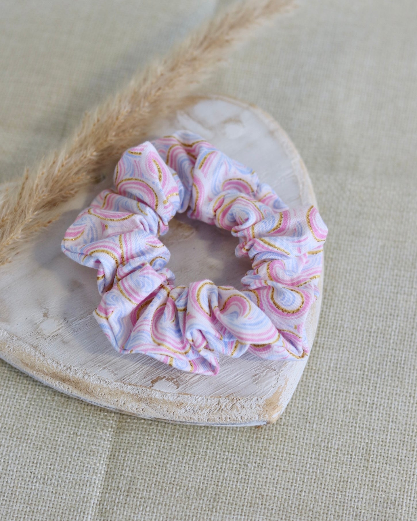 Scrunchie "Glitzer Regenbogen"