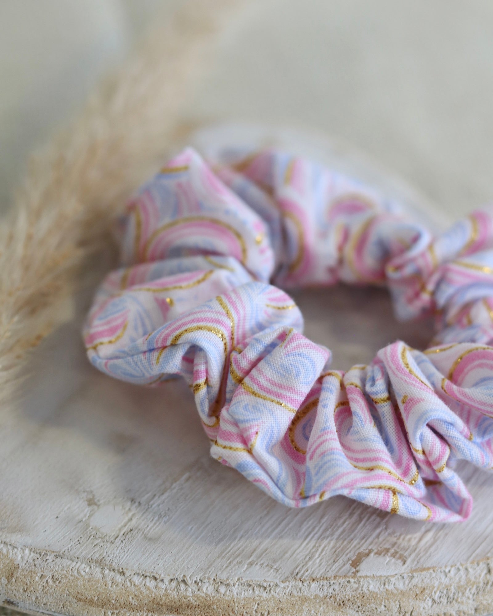 Scrunchie "Glitzer Regenbogen"