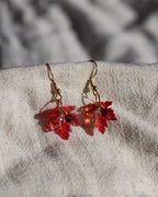 Ohrringe Maple Leaf - Rot