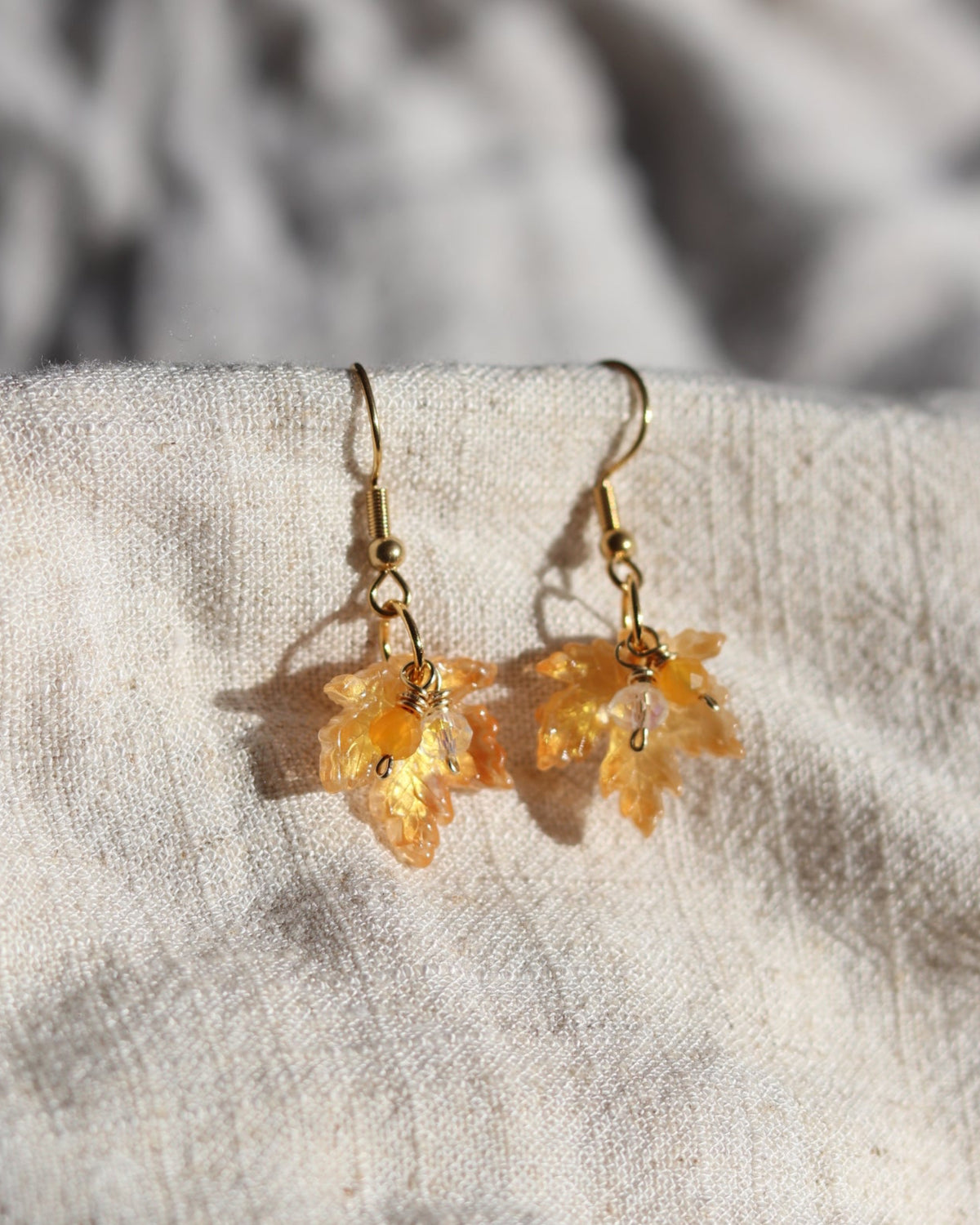 Ohrringe Maple Leaf - Orange