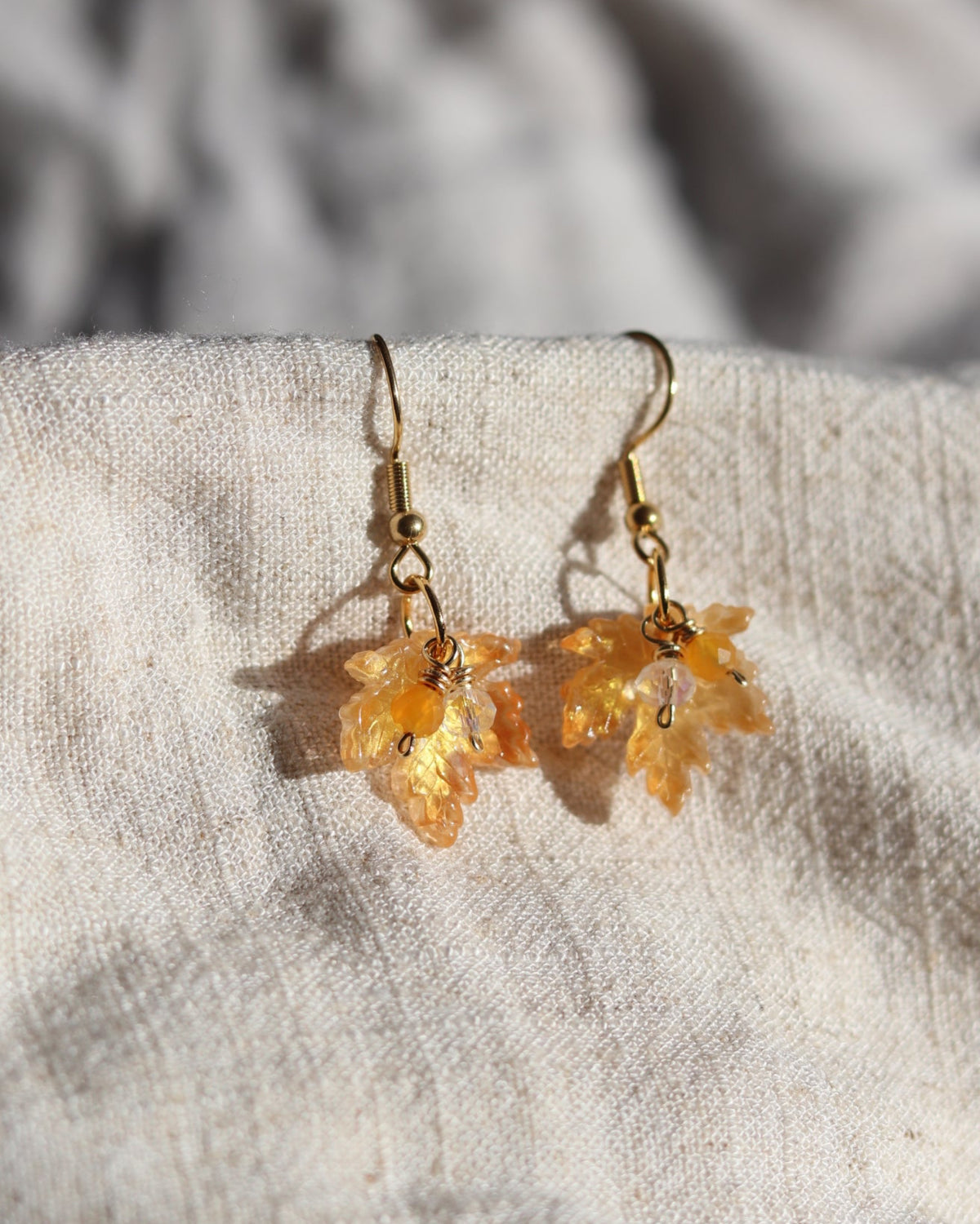 Ohrringe Maple Leaf - Orange