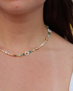 Flower Necklace - Orange / Yellow