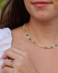 Flower Necklace - Orange / Yellow
