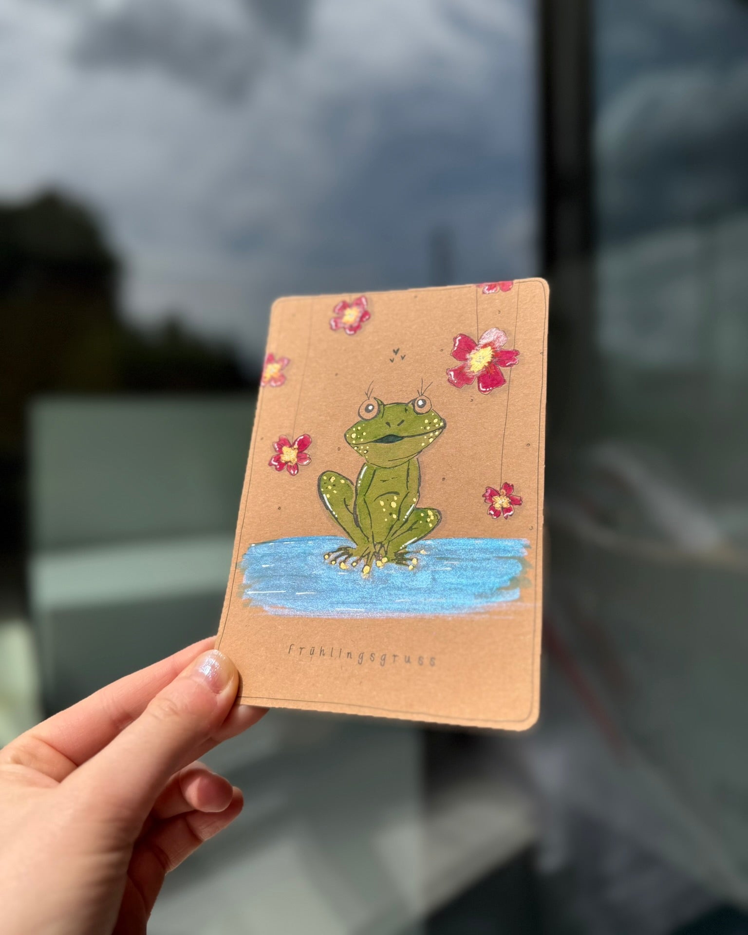 Postkarte Frosch