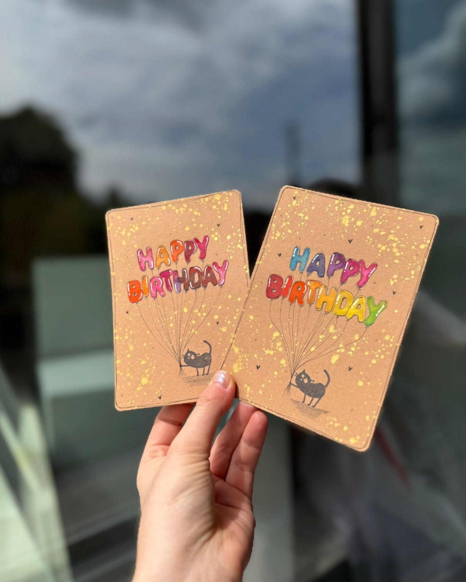 Postkarte Birthday Cat