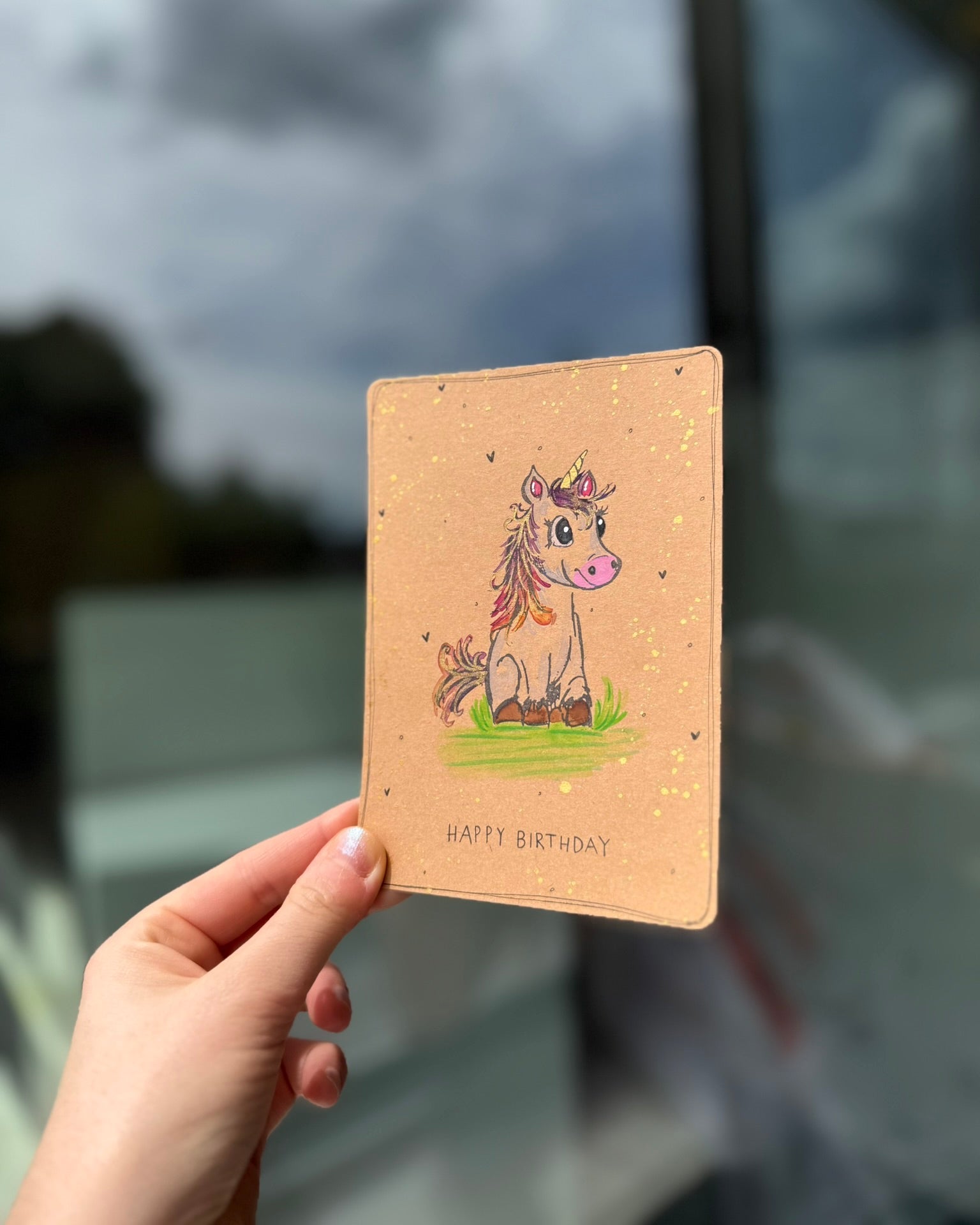 Postkarte Einhorn