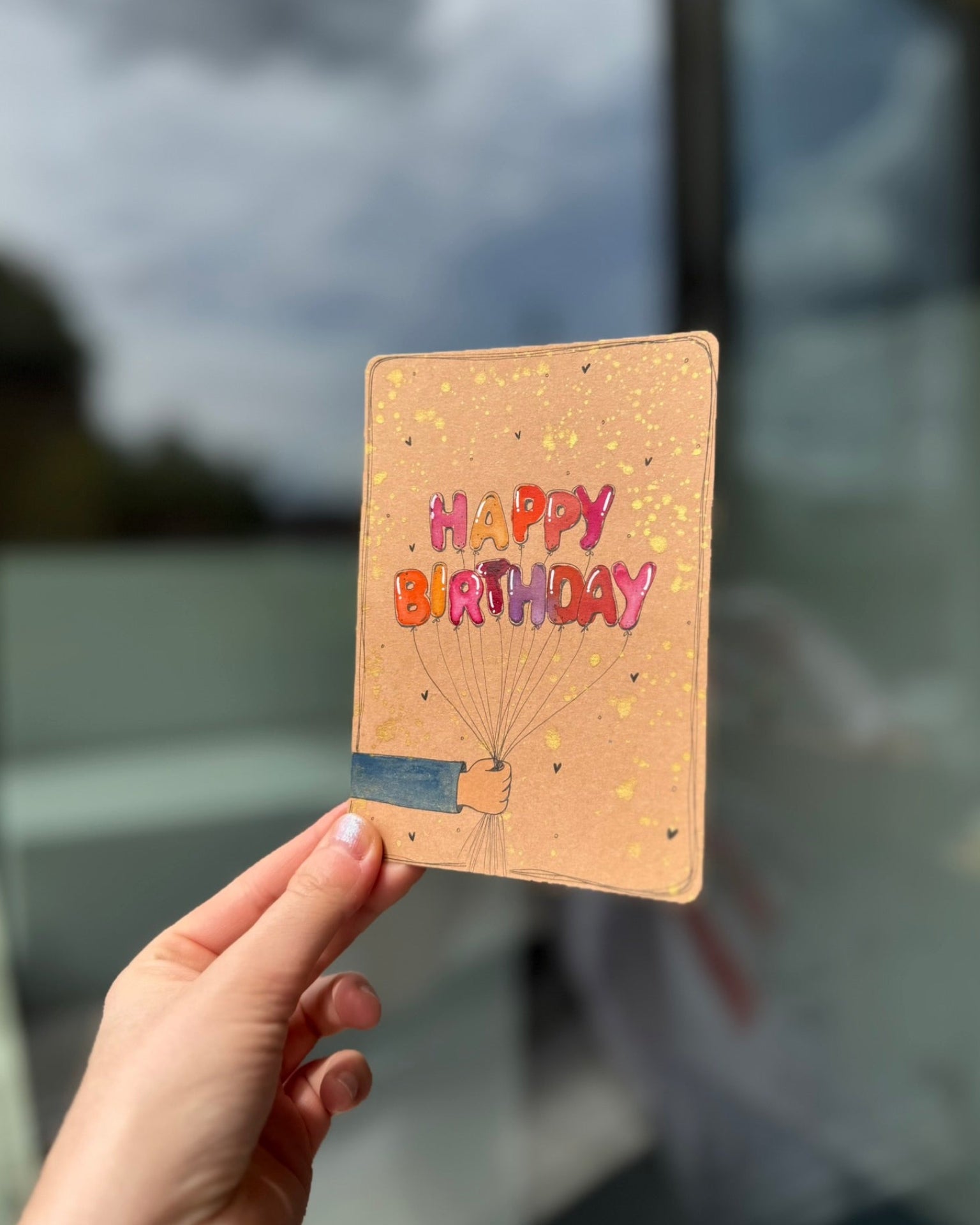 Postkarte Birthday Ballons