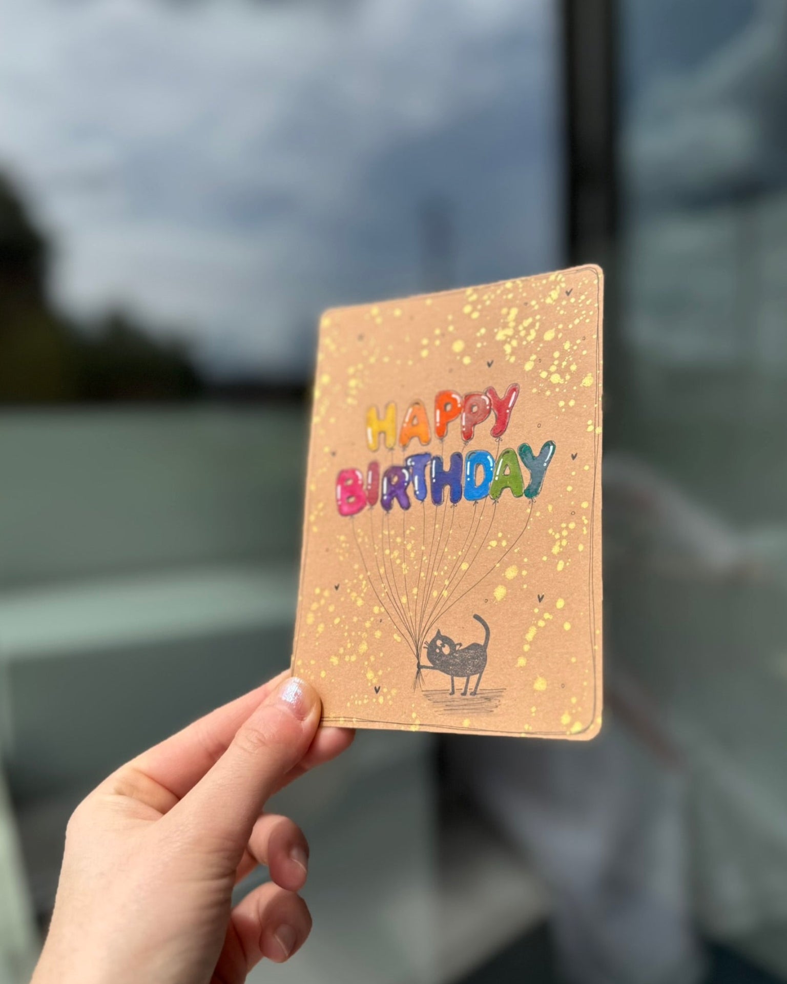 Postkarte Birthday Cat 3