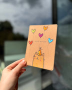 Postkarte Birthday Cat 4