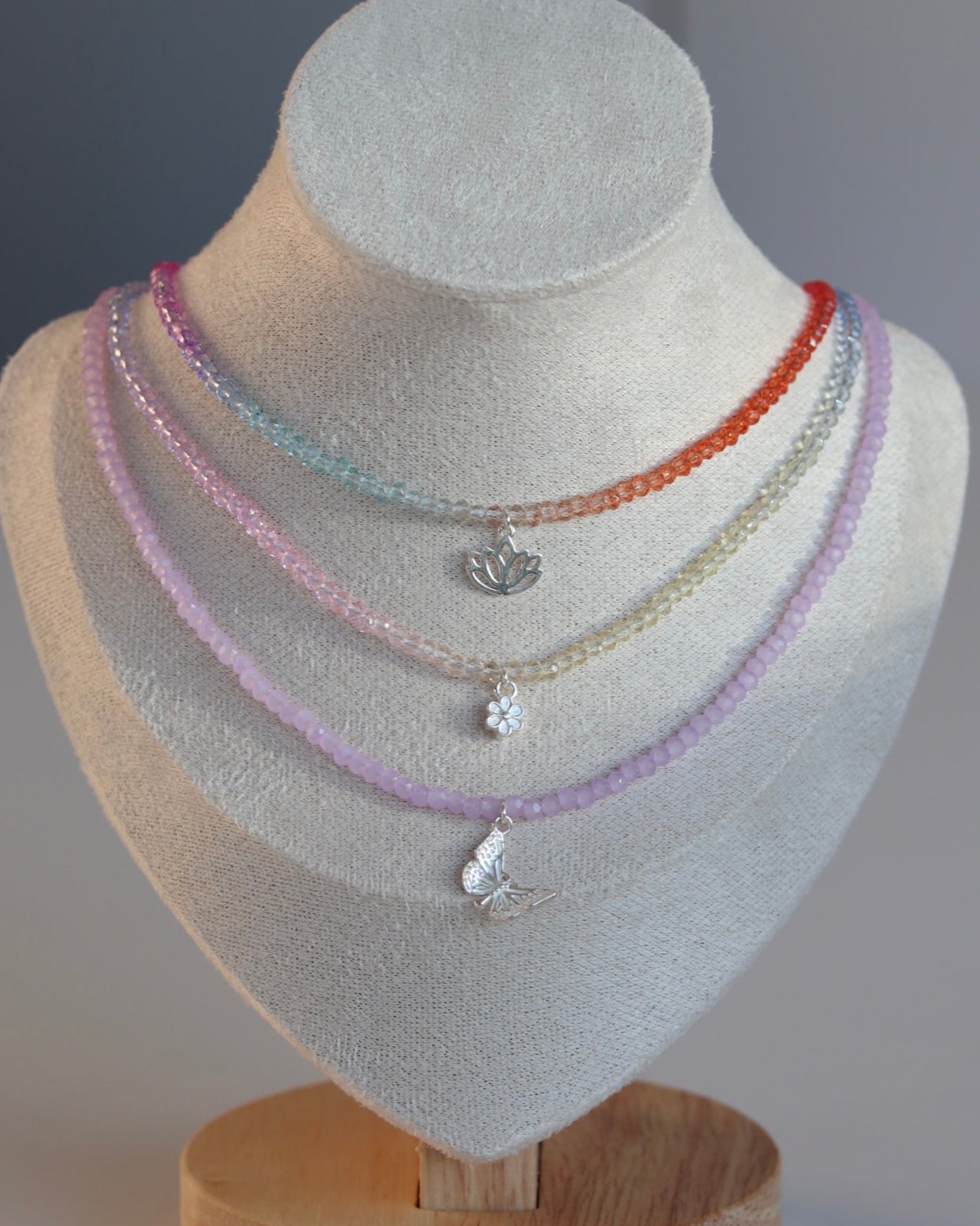 Collier perles de verre