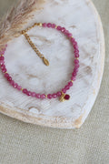 Fusskettchen Elara - Pink Turmalin