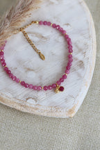 Fusskettchen Elara - Pink Turmalin