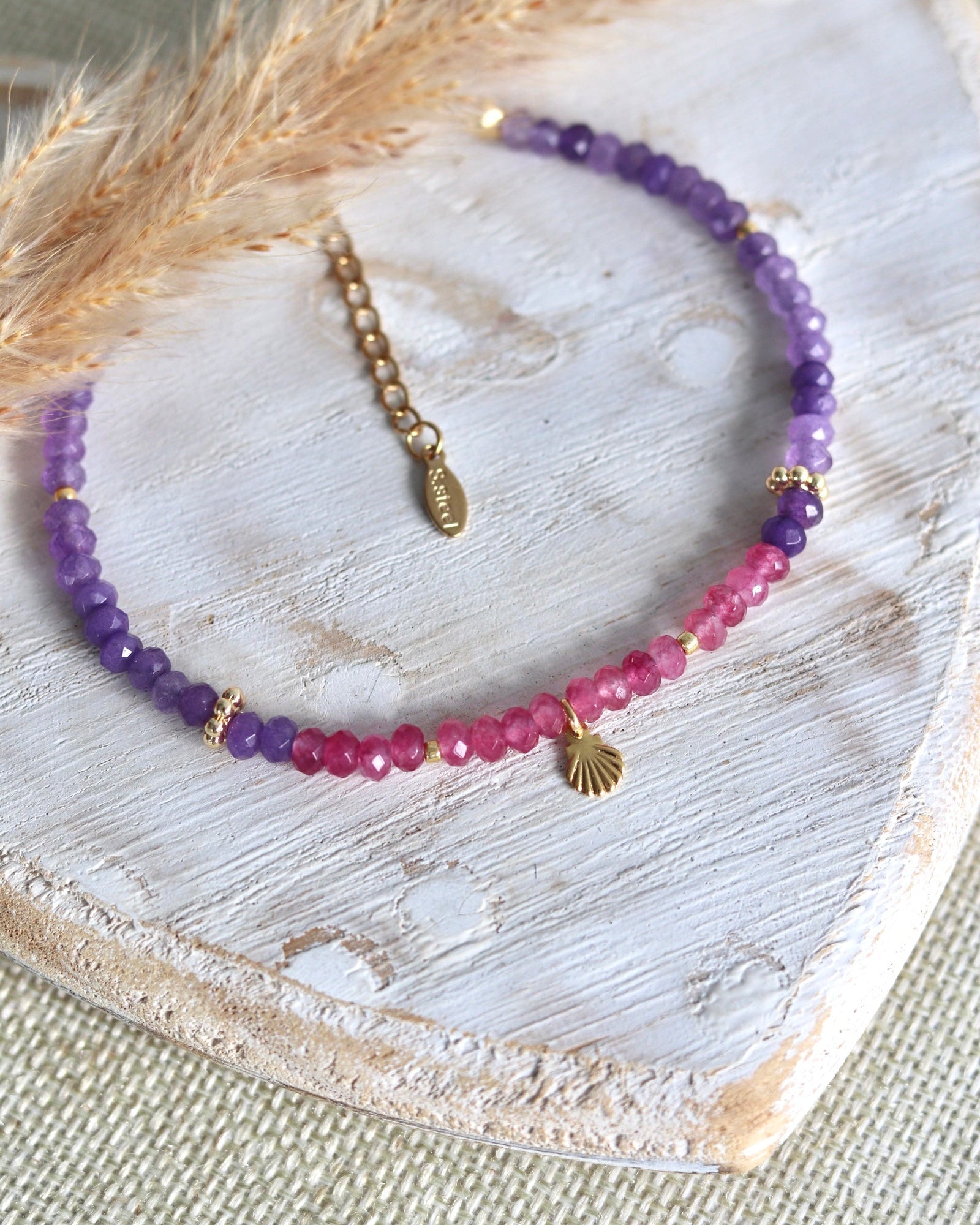 Fusskettchen Shelly - Amethyst