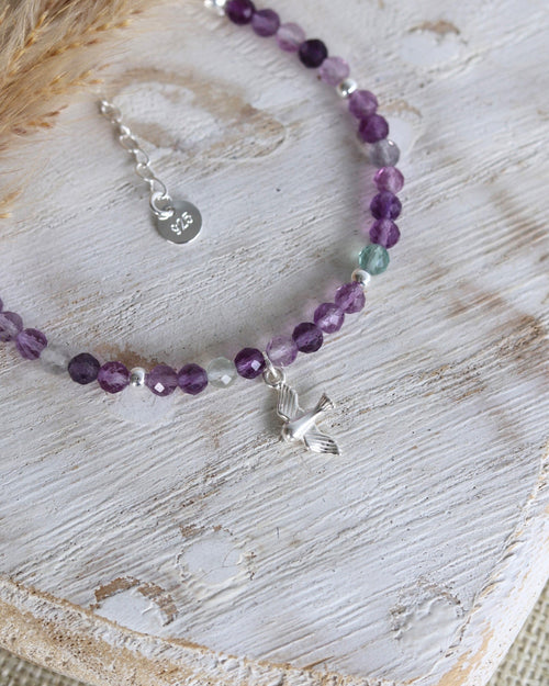 Bracelet en fluorite Oiseau