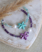 Bracelet étoile de mer Fluorite