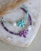 Bracelet étoile de mer Amazonite