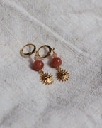Boucles d'oreilles pierre de soleil