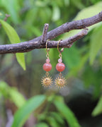 Boucles d'oreilles pierre de soleil