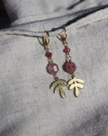Boucles d'oreilles en quartz fraise