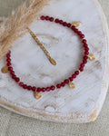 Chaîne de cheville rubis