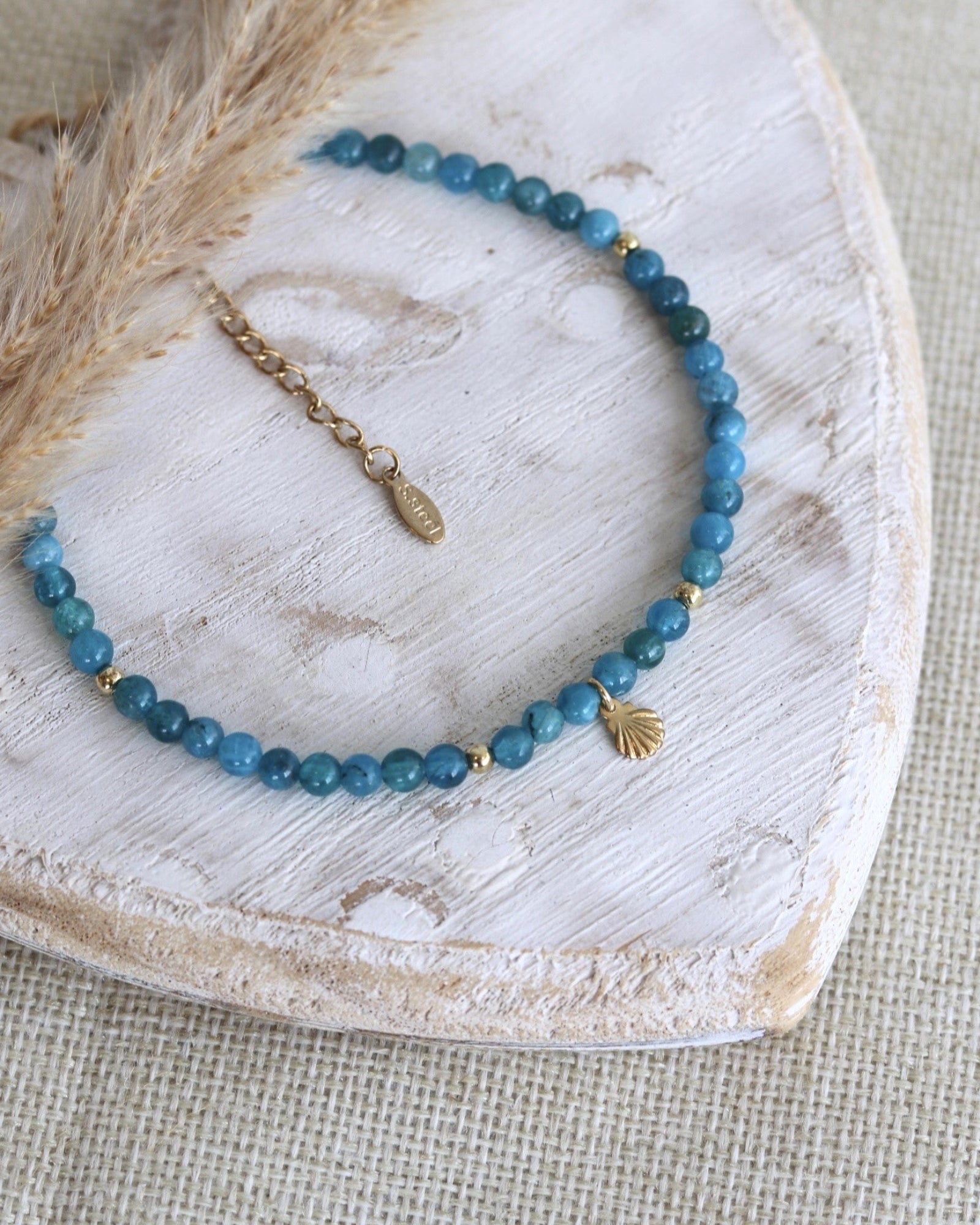 Chaîne de cheville Apatite / Coquillage